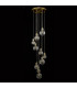 Cluster Pendant Light Brass & Glass, 10x G4