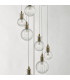 Cluster Pendant Light Brass & Glass, 10x G4