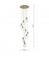 Cluster Pendant Light Brass & Glass, 10x G4