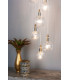 Cluster Pendant Light Brass & Glass, 10x G4