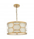 Cylindrical Pendant Light Gold & Ivory, 3x E27