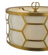 Cylindrical Pendant Light Gold & Ivory, 3x E27