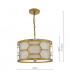 Cylindrical Pendant Light Gold & Ivory, 3x E27
