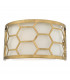 Flush Ceiling Light Wall Light Gold & Ivory, 1x E27