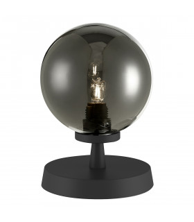 Touch Table Lamp Matt Black With Smoked Glass
