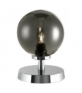 Touch Table Lamp Polished Chrome With Smoked Glass