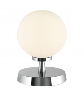 Touch Table Lamp Polished Chrome With Opal Glass