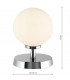 Touch Table Lamp Polished Chrome With Opal Glass