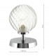 Touch Table Lamp Polished Chrome With Twisted Glass