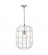 Wire Frame Pendant Light Satin Nickel, 1x E27