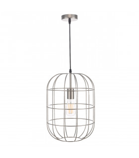 Wire Frame Pendant Light Satin Nickel, 1x E27