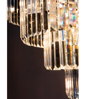 Chandelier Polished Chrome Crystal, 12x E14