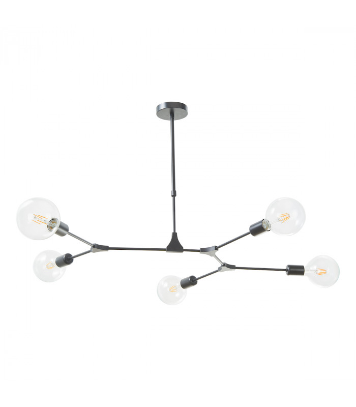 Pendant Light Black, 5x E27