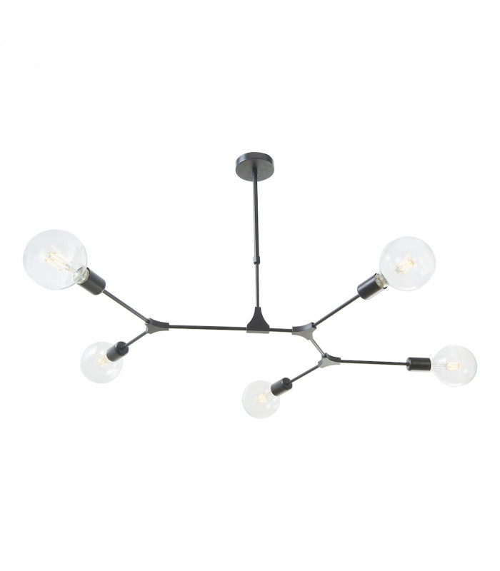 Pendant Light Black, 5x E27