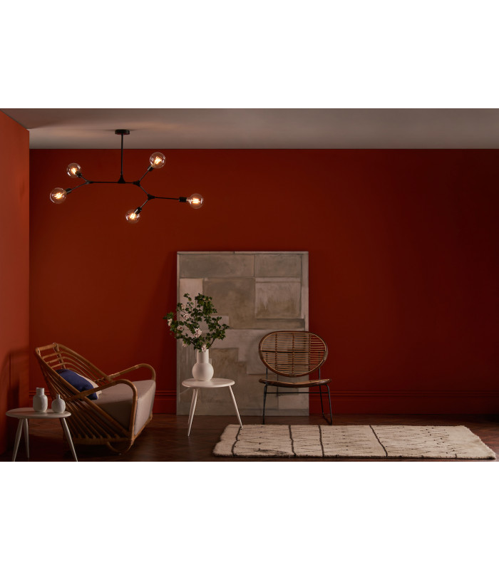 Pendant Light Black, 5x E27