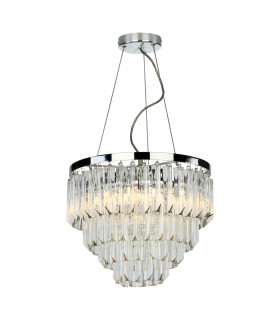 Pendant Light Polished Chrome Glass, 5x G9