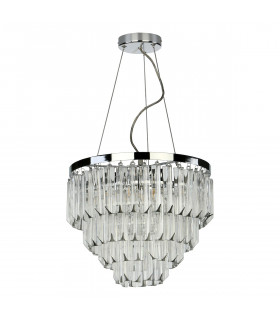 Pendant Light Polished Chrome Glass, 5x G9