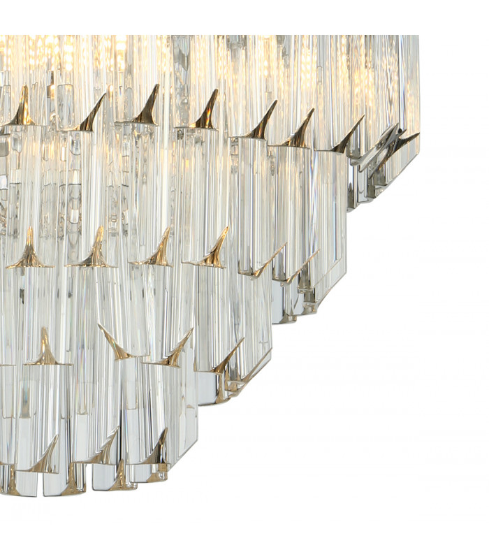 Pendant Light Polished Chrome Glass, 5x G9