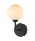 Wall Light Matt Black Opal Glass, 1x G9
