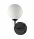 Wall Light Matt Black Opal Glass, 1x G9