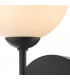 Wall Light Matt Black Opal Glass, 1x G9