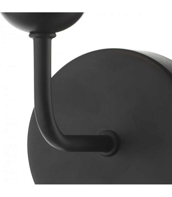 Wall Light Matt Black Opal Glass, 1x G9