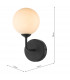 Wall Light Matt Black Opal Glass, 1x G9