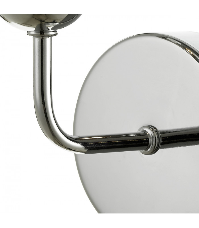 Wall Light Polished Chrome Smoked Glass, 1x G9