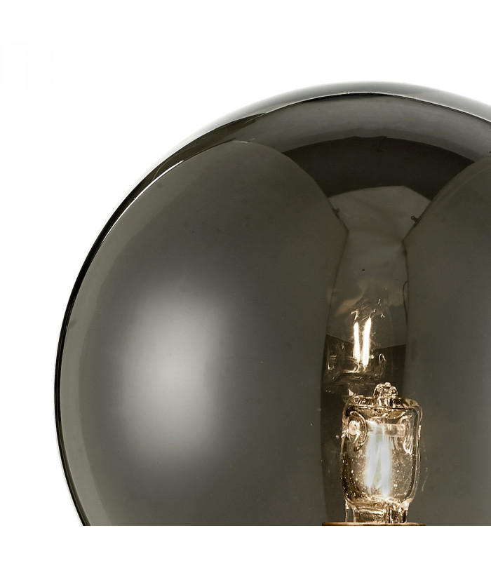 Wall Light Polished Chrome Smoked Glass, 1x G9