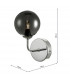 Wall Light Polished Chrome Smoked Glass, 1x G9