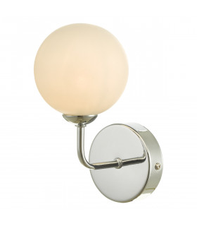 Wall Light Polished Chrome Opal Glass, 1x G9