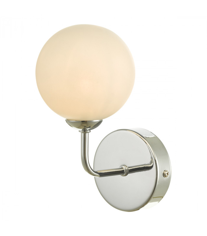 Wall Light Polished Chrome Opal Glass, 1x G9
