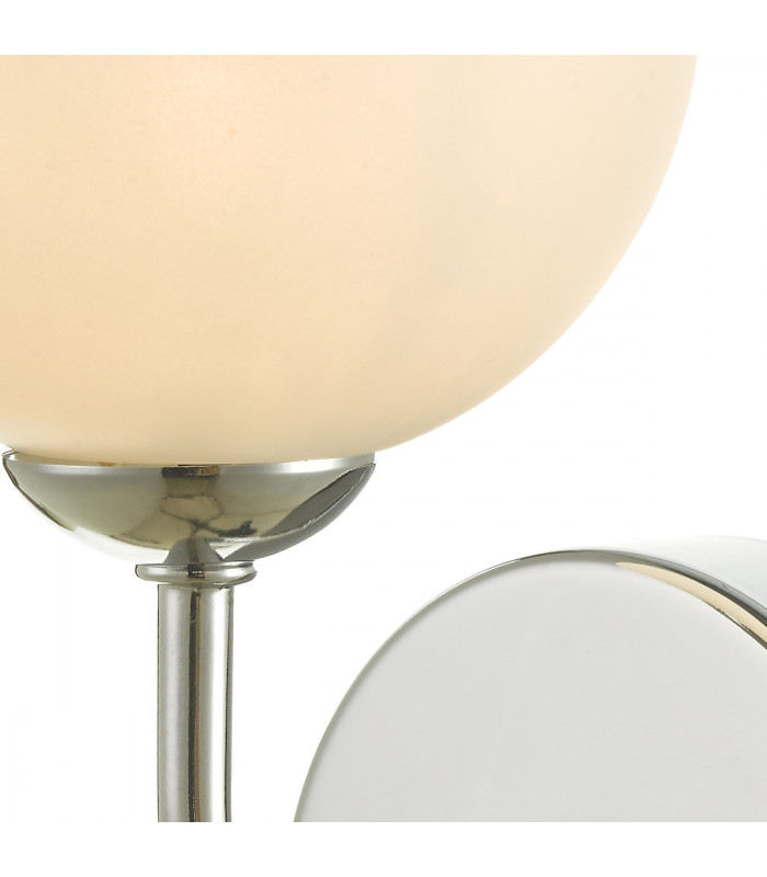 Wall Light Polished Chrome Opal Glass, 1x G9