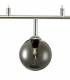 Straight Bar Pendant Light Polished Chrome Smoked Glass, 3x G9