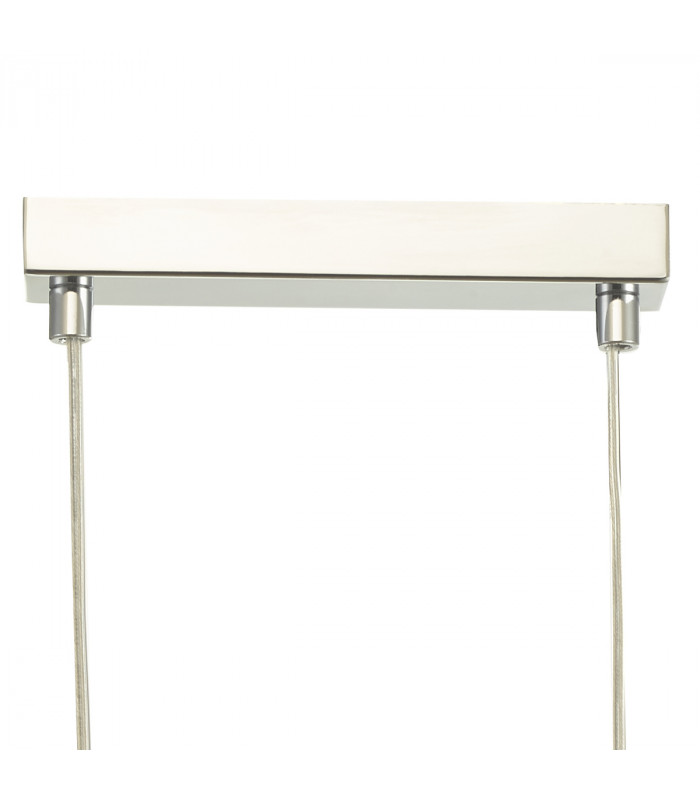 Straight Bar Pendant Light Polished Chrome Smoked Glass, 3x G9