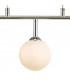 Straight Bar Pendant Light Polished Chrome Opal Glass, 3x G9
