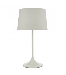 Table Lamp Grey With Round Drum Shade