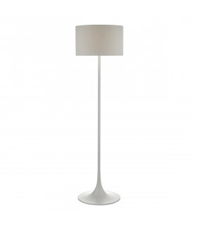 Floor Lamp Grey With Round Shade