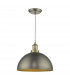 Dome Pendant Light Antique Chrome Antique Brass