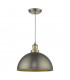 Dome Pendant Light Antique Chrome Antique Brass