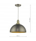 Dome Pendant Light Antique Chrome Antique Brass