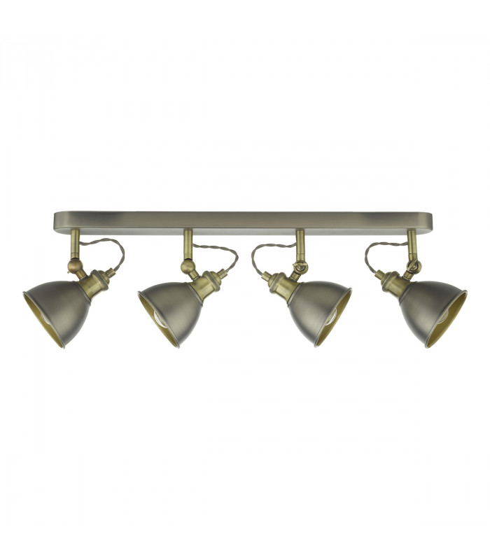 Spotlight Bar Spotlight Antique Chrome Antique Brass, 4x E14