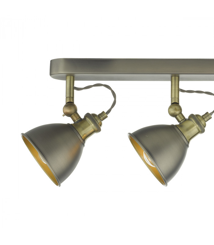 Spotlight Bar Spotlight Antique Chrome Antique Brass, 4x E14