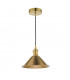 Dome Pendant Light Natural Brass with Aged Brass Shade, 1x E14
