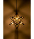 Wire Frame ILARIO 1 Light Star Pendant Light Antique Brass Glass Small