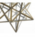 Wire Frame Pendant Light Antique Brass & Glass