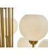 Pendant Light Natural Brass With Opal Glass, 9x E14