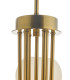 Pendant Light Natural Brass With Opal Glass, 9x E14