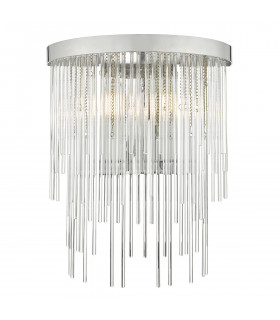 Wall Light Polished Chrome And Clear Glass, 2x E14