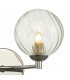 Wall Light Polished Chrome Twisted Glass, 2x G9